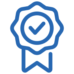&iacute;cone de certificado azul