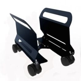 Adjustable Black PC Trolley with Swivel/Braked Castors_adjustable