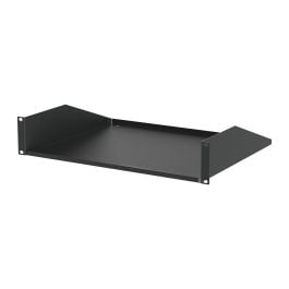 2U Black Rack Shelf - 368mm Deep_2u-black-rack-shelf-368mm-deep