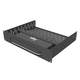 2U Vented Rack Shelf & Magnetic Faceplate For 1 x SKY Q BOX | Penn Elcom