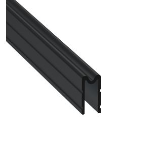 7mm Black Groove Extrusion Mates with EG-0310S/1-4M Tongue Extrusion - 4m Long