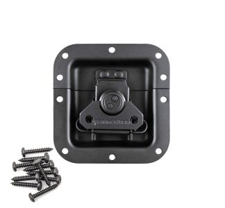 Medium Black Recessed Latch in Deep Dish (Screws Included)