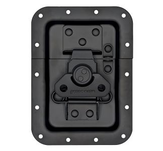 Large Black Recessed Latch with Padlock Bracket in Deep Dish