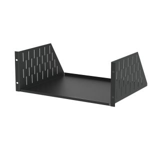 4U Black Rack Shelf - 368mm Deep