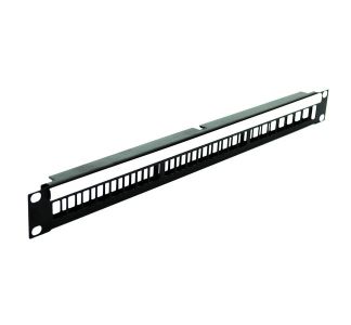 1U Rack Panel with ID Strip for 24 x Keystone Snap-in Modules