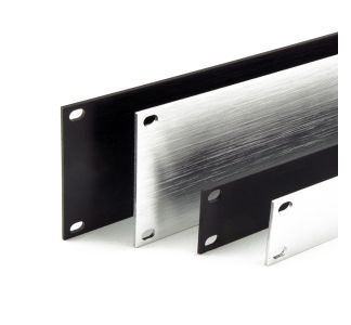 2U Silver Brushed Anodised Aluminium Flat Rack Panel