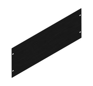 4U Black Brushed Anodised Aluminium Flat Rack Panel