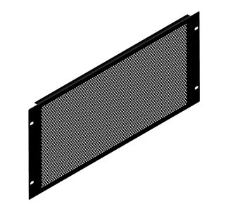 5U Black Perforated Flanged Rack Panel