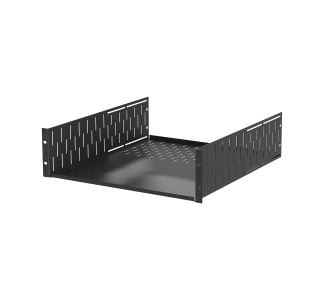 3U Black Clamping Rack Shelf - 500mm Deep