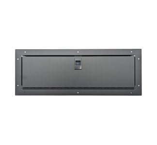 4U Black Panel Mount Access Door With Slam Lock