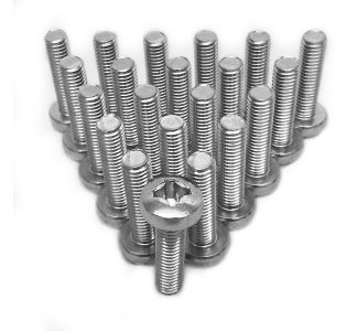 50.8mm Long Zinc Pozidriv Pan Head Screw with 1/4"-20 UNC Thread