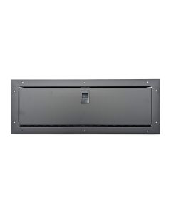 4U Black Panel Mount Access Door With Slam Lock