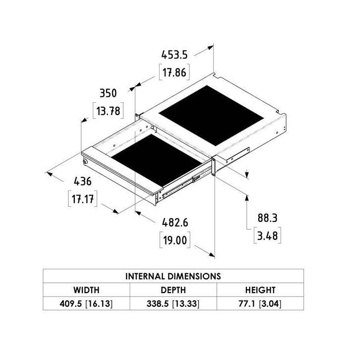 CP 426/LT2 SLIDING RACK SHELF Laptop computer tray