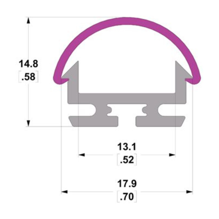 Plaque de base profilé aluminium - 80x40 mm – M12 - elcom shop