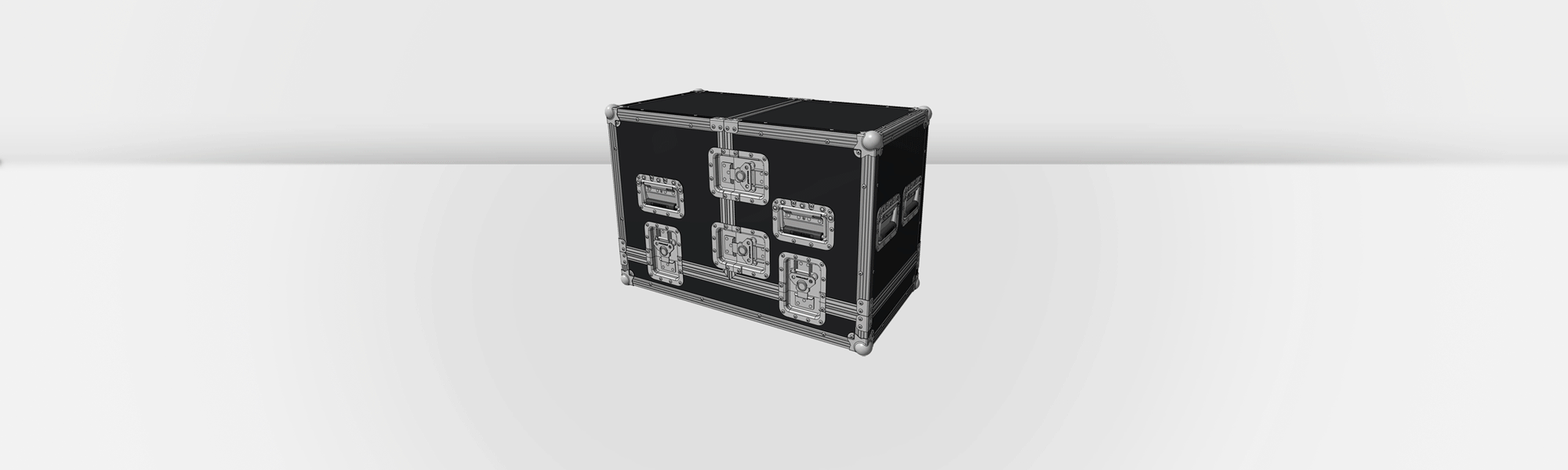 cases de voo animados mostrando diferentes estilos, cores e designs feitos com o Case Designer